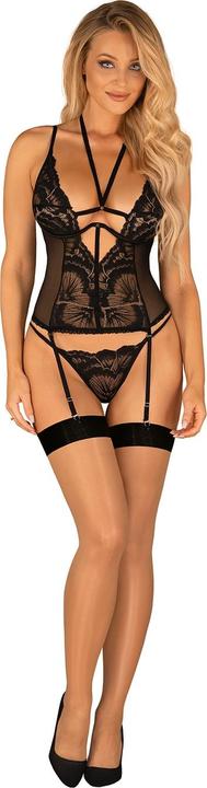 Actual product image Obsessive 2 pc Suspender-set Alessya - black (M/L)