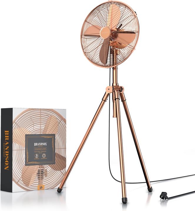 Immagine prodotto Brandson Ventilatore a piantana 49cm Ø, ventilatore 60W, treppiede, alloggiamento in metallo, ventilatore a (64 dB)