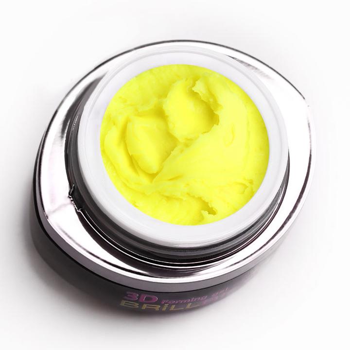 Immagine prodotto BrillBird Gel formatore 3D giallo neon 3ml (Giallo Neon, Smalto per unghie effetto gel)