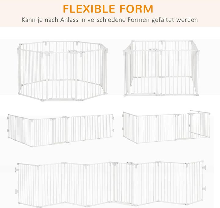 Image du produit PawHut Barrière pour chiens composée de 8 panneaux (62.50 cm)