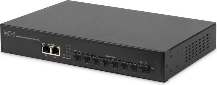 Produktbild Digitus Gigabit Glasfaser Switch, 8-Port SFP, 2-Port RJ45 Uplink (8 Ports)