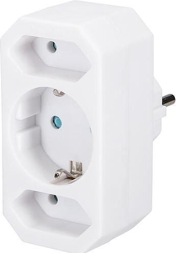 Produktbild EGB Schuko-Euro-Adapter weiss (3 x)