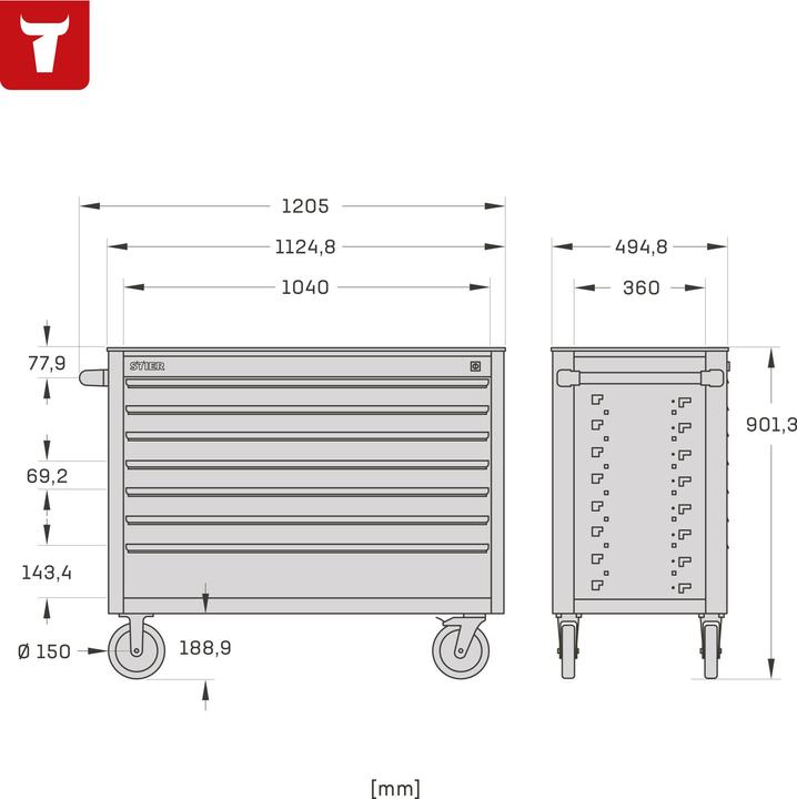 Valeurs nutritives et ingrédients Stier Servante d'atelier XXL vide (10 x)