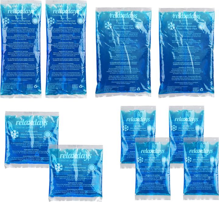 Relaxdays Kühlpads-Set (10 x, 416 ml, 2460 g)
