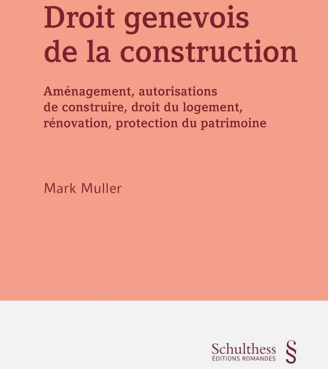 Actual product image Droit genevois de la construction (PrintPlu§) (French, Mark Muller, 2021)