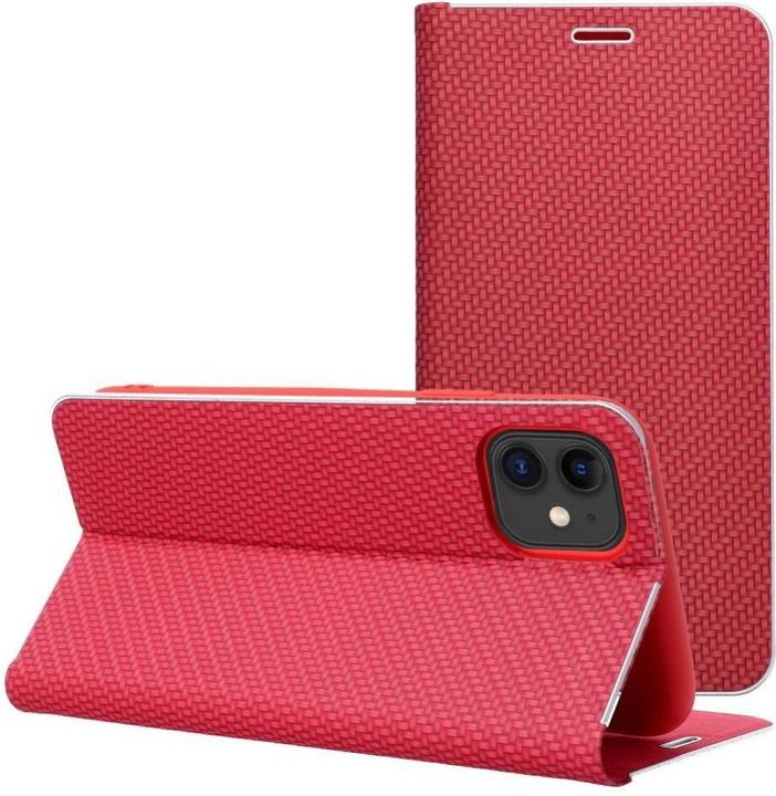 Actual product image OEM Book case LUNA Book Carbon for IPHONE 11 red (Apple iPhone 11)