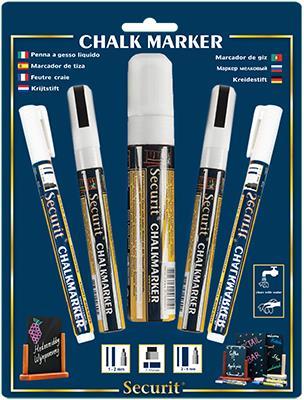 Image du produit Securit Marqueur à craie liquide (Multicolore, 15 mm, 5 x)