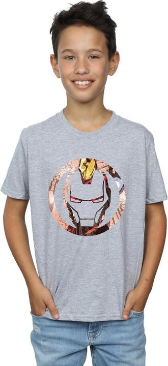 Immagine prodotto Iron Man Montage Symbol Maglietta Ragazzi (140, 146)