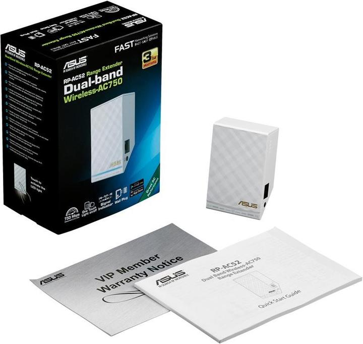 Produktbild ASUS Rp-Ac52 (433 Mbit/s, 300 Mbit/s)