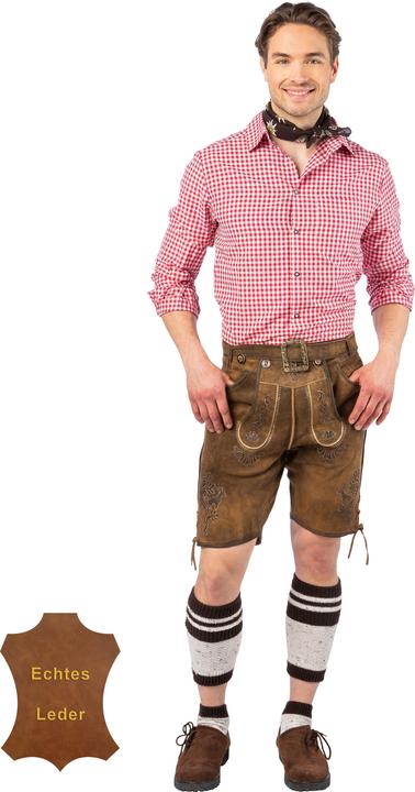 Actual product image Orlob Oktoberfest traditional leather trousers with belt (52)