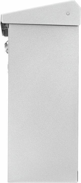 Actual product image Burg Wächter Galvanised steel letter box WxHxD 380/340/148 mm Comfort 913 silver with opening stop