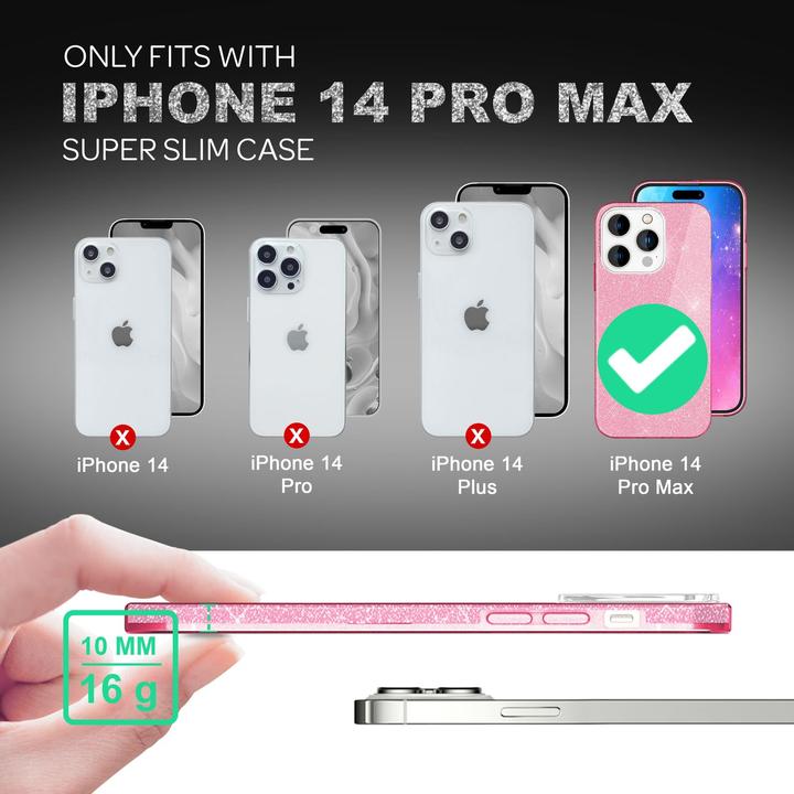 Actual product image Nalia Glitter cover (Apple iPhone 14 Pro Max)