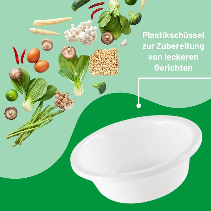 Actual product image Novaliv Spülschüssel Rund 10L, D40 cm, Weiss, BPA-frei Spülmaschinenfest Ideal für Küche und Camping (40 cm, 10 l, 1 x)