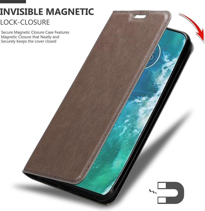 Actual product image Cadorabo Book Invisible Magnet Cover (Motorola Edge+)