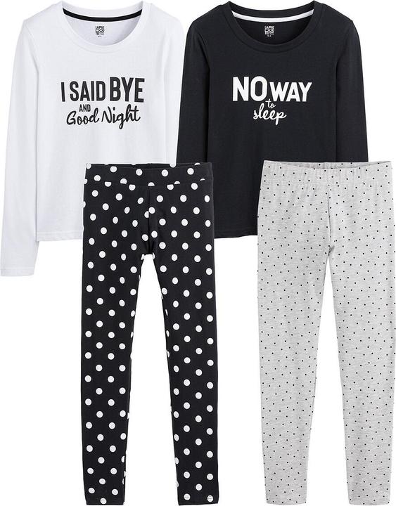 La Redoute Collections 2er-Pack Pyjamas mit Schriftzug und Tupfen