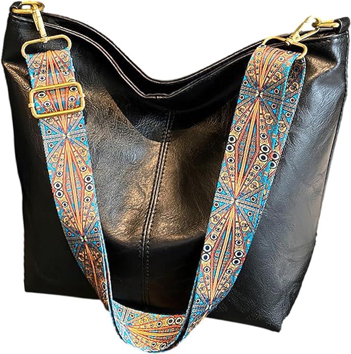 Produktbild Only-Bags.Store Vintage grosse Kapazität Hobo Tasche, Retro-Schulter-Tasche, Frauen Bohemian Handtasche & Geldbörse