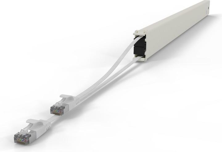 PATCHBOX one / Cassette / 30RU / Cat 6A, STP, 1.8 m, Weiss (STP, CAT6a, 2.50 m)