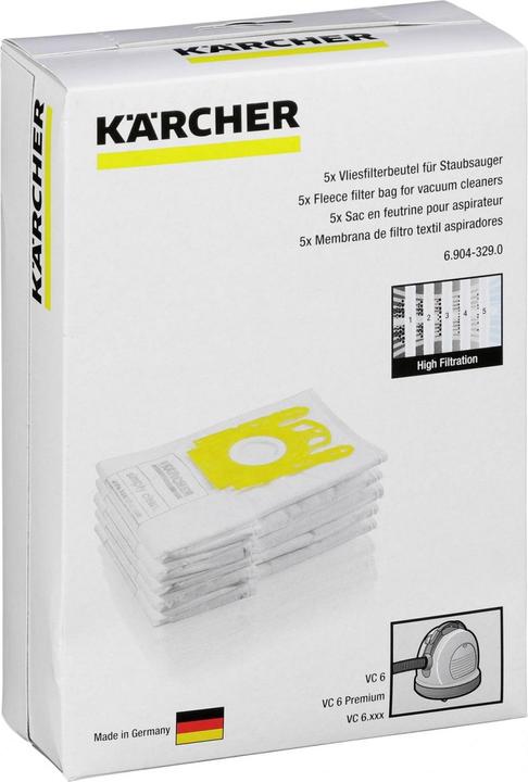 Produktbild Kärcher Vliesfiltertüten (5 x)
