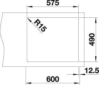 Produktbild Blanco Andano 340/180-IF/A (Aufsatzspülbecken, 50 cm, 58.50 cm)