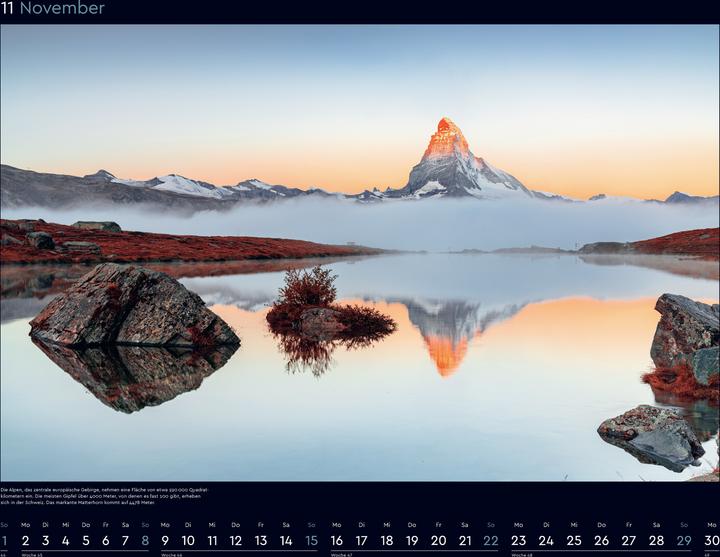 Actual product image Faszinierende Alpen - Wandkalender 2026 (60 x 45 cm, Hardcover, German)