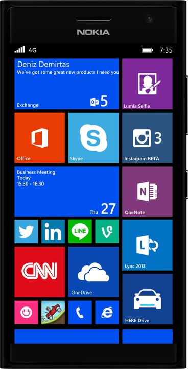 Produktbild Nokia Lumia 735 (8 GB, Dark Grey, 4.70", Single SIM, 6.70 Mpx, 4G)