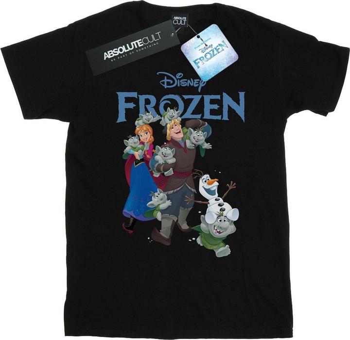 Actual product image Disney Womens/Ladies Frozen Happy Trolls Cotton Boyfriend T-Shirt (4XL)