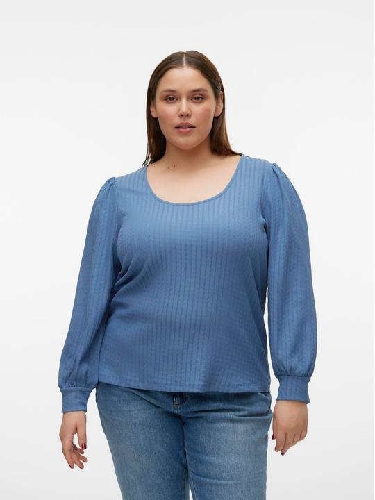 Produktbild Vero Moda Normal geschnitten U-Ausschnitt Curve Voluminöser Armschnitt Top Bluse (52, 54)