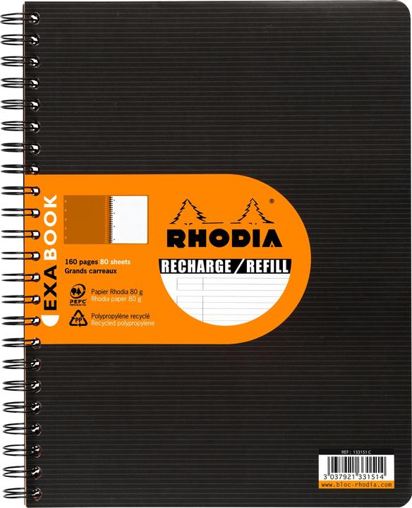 Image du produit Rhodia EXABOOK - Cahiers de remplacement (A4+, À rayures, Couverture souple)
