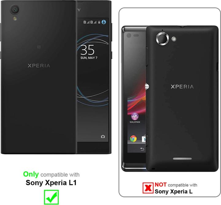 Actual product image Cadorabo Flip like Invisible Cover (Sony Xperia L1)