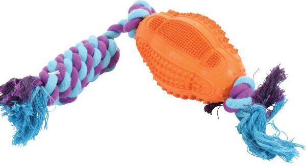 Produktbild Zolux Rugby ball with 11 cm rope (Ballspielzeug Hund)