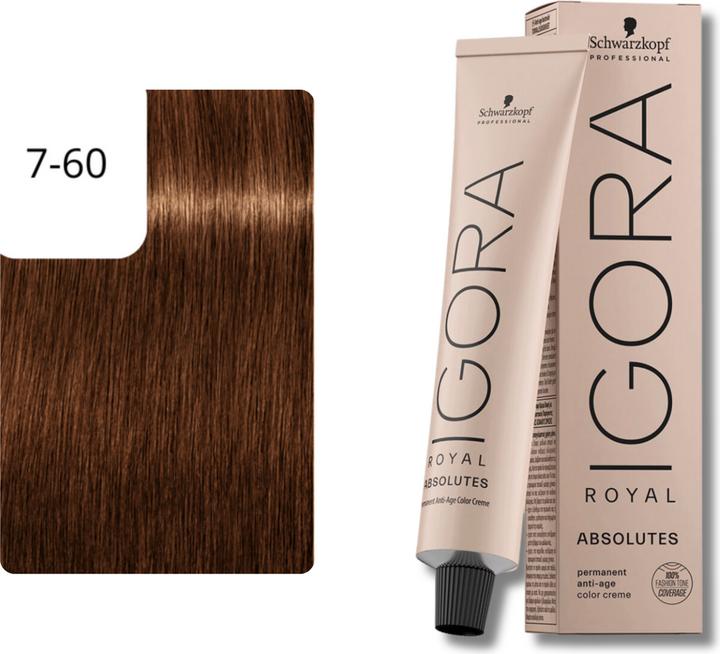 Produktbild Schwarzkopf Professional Igora Royal - 7-60 Mittelblond Schoko Natur (Blond, Braun)