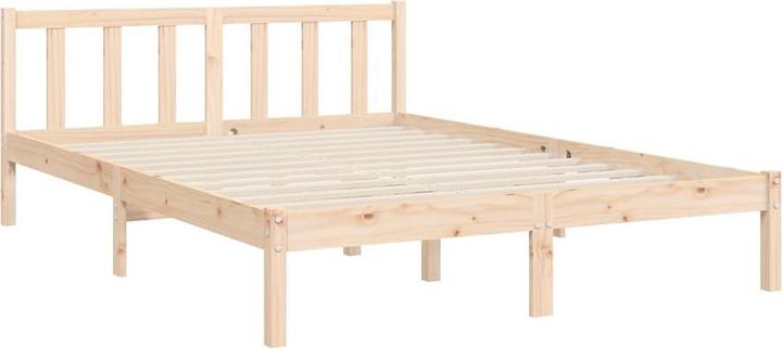 Actual product image VidaXL Massivholzbett mit Kopfteil 140x200 cm (140 x 200)
