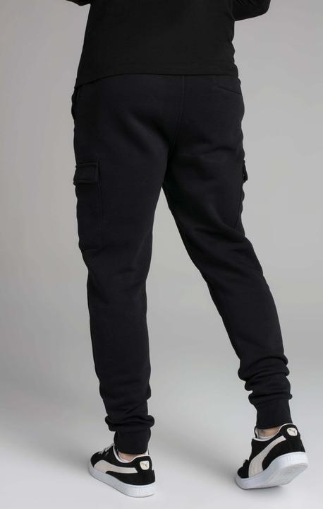 Actual product image Siksilk Sweatpants Black Essential Cargo Jogger (M)