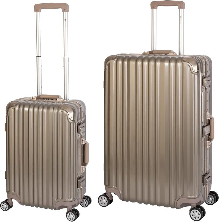 Travelhouse 2-teiliges Kofferset London mit TSA-Schloss und Doppelrollen (108 l, Handgepäck (bis 50l), L (90 - 115l))