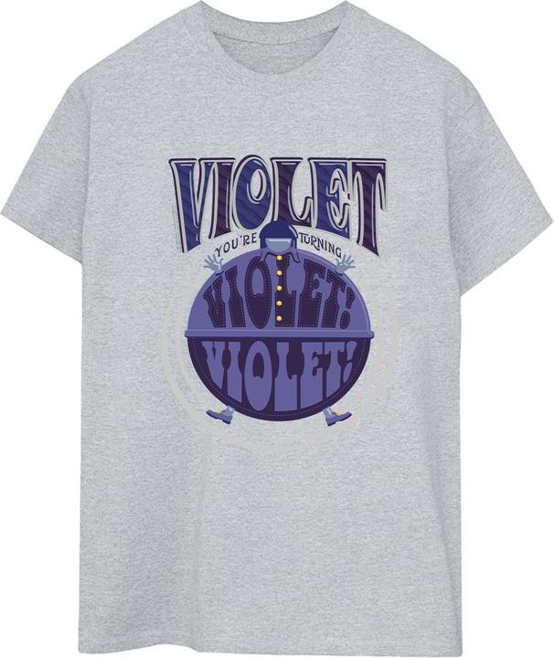 Immagine prodotto Willy Wonka & the Chocolate Factory Violet Turning Violet Maglietta Ampia Donna (3XL)