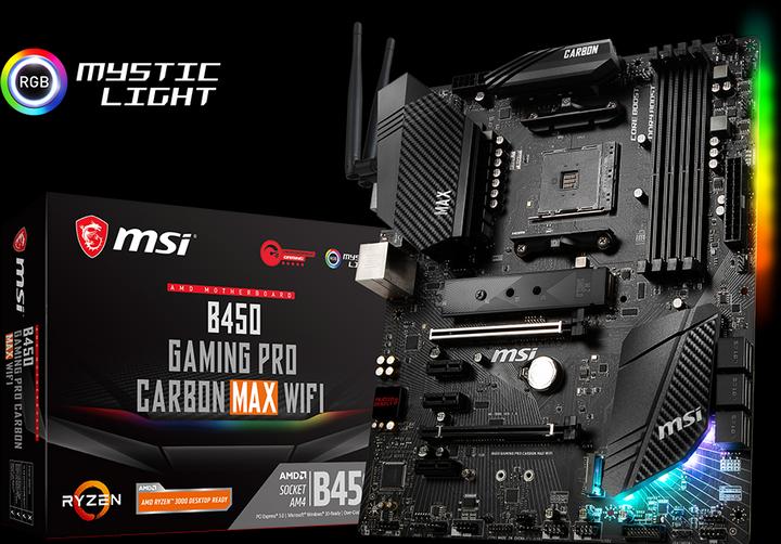 Image du produit MSI B450 Gaming Pro Carbon Max Wifi (AM4, AMD B450, ATX)