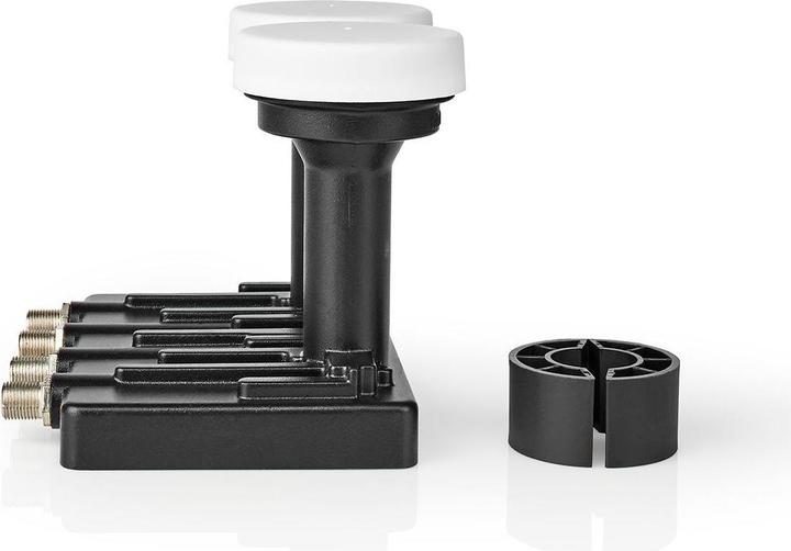 Immagine prodotto Nedis LNB Quad Monoblock 6.0° Connettore di uscita: Connettore F 4X Gamma della figura di rumore: 0,85 dB (Quad LNB)