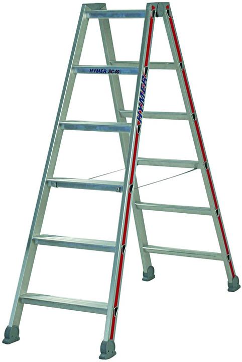 Actual product image Hymer-Leitern Step ladder on both sides 2x8 (Stepladder, 202 cm)