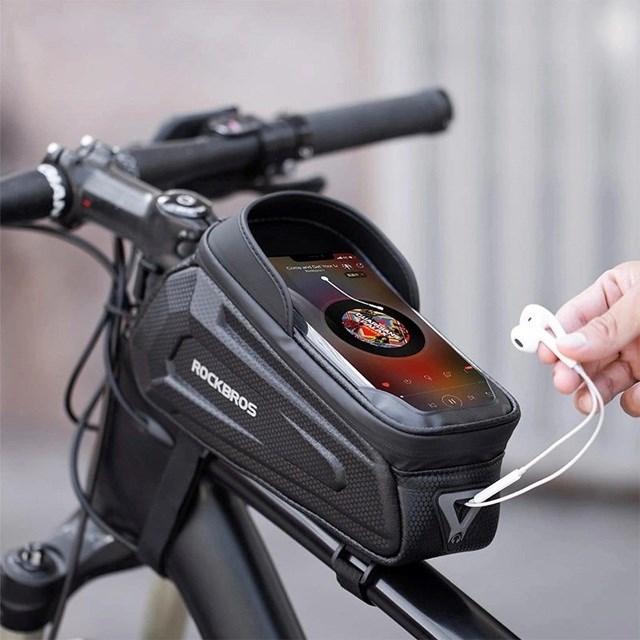 Productafbeelding Rockbros B68-1 gepantserde fietstas voor telefoon 1,5l - zwart (1.70 l, Draagtas)
