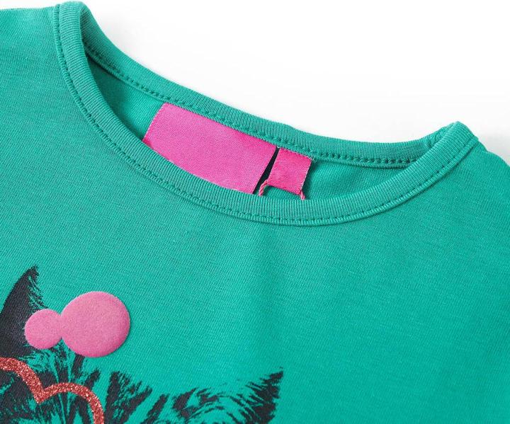 Produktbild VidaXL Kinder-Langarmshirt Hellgrün 116,Material: 95 % Baumwolle (116)