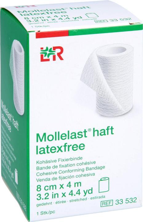 Produktbild Lohmann & Rauscher Mollelast haft latexfrei weiss 8cm x 4m gedehnt, 1 St BIN