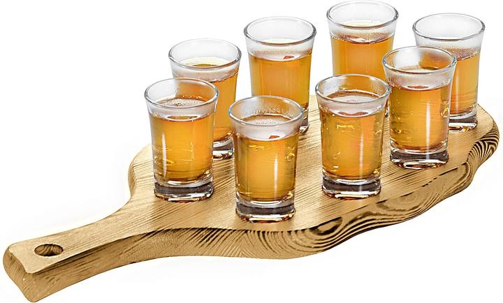 Produktbild Kesper Schnapsglasträger mit 8 Gläsern (1 x, Schnapsgläser + Shotgläser)