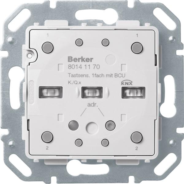 Actual product image Berker Push-button module 1gang 80141170 with integ. Bus coupling unit KNX K.1