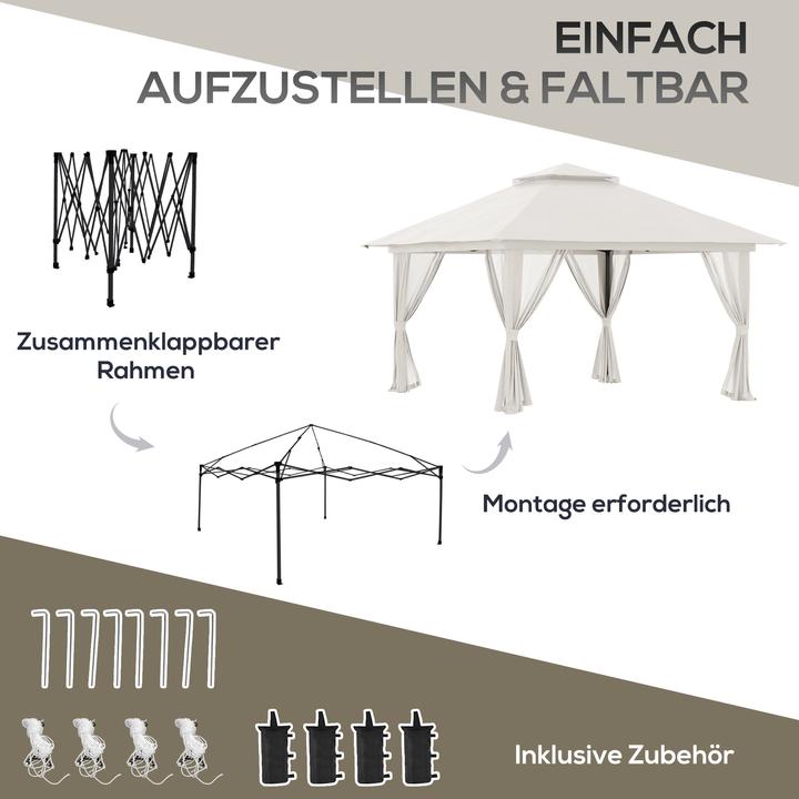 Actual product image Outsunny Folding pavilion with net (392 cm, 392 cm)