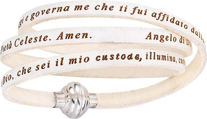 Produktbild Amen Hail Mary Prayer English Armband (54 cm, Leder, Edelstahl)