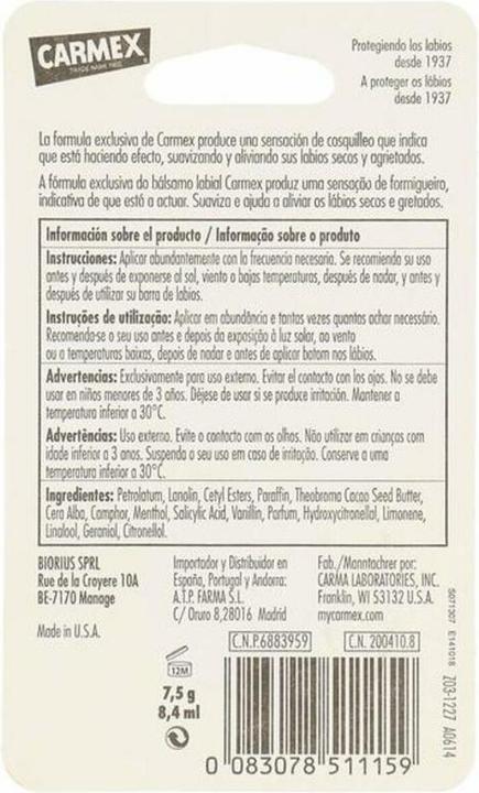 Image du produit Carmex Classico Tarro 7 5g Blister (Baume)