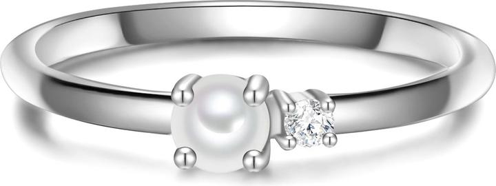 Actual product image Glanzstücke München Ladies Sterling Silver Cubic Zirconia Freshwater Cultured Pearl silver - 31516 (54, 925 Silver)