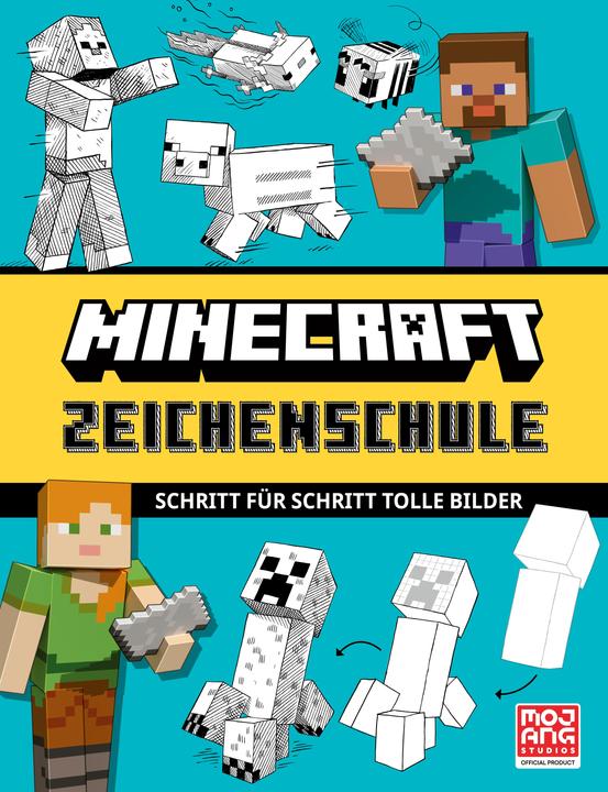 Immagine prodotto Minecraft Zeichenschule Schritt für Schritt tolle Bilder (Tedesco, Mojang Da, Silvia Schröer, 2024)