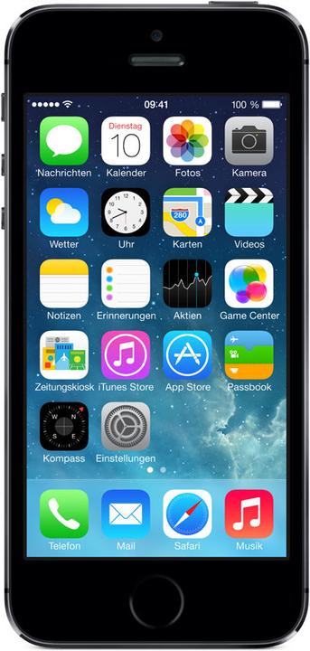 Apple iPhone 5S (16 GB, Space Grey, 4", Single SIM, 8 Mpx, 4G)