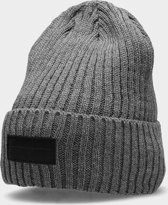 4F Czapka Herren Mittelgrau Melange H4Z22 CAM013 24M (M)